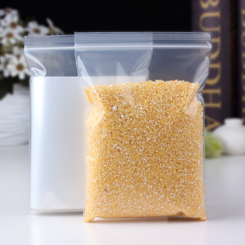 Plastic Grip Self Seal Resealable Storage Bag Home Storage Organization torage Bags Clear PE Food Grade Bags