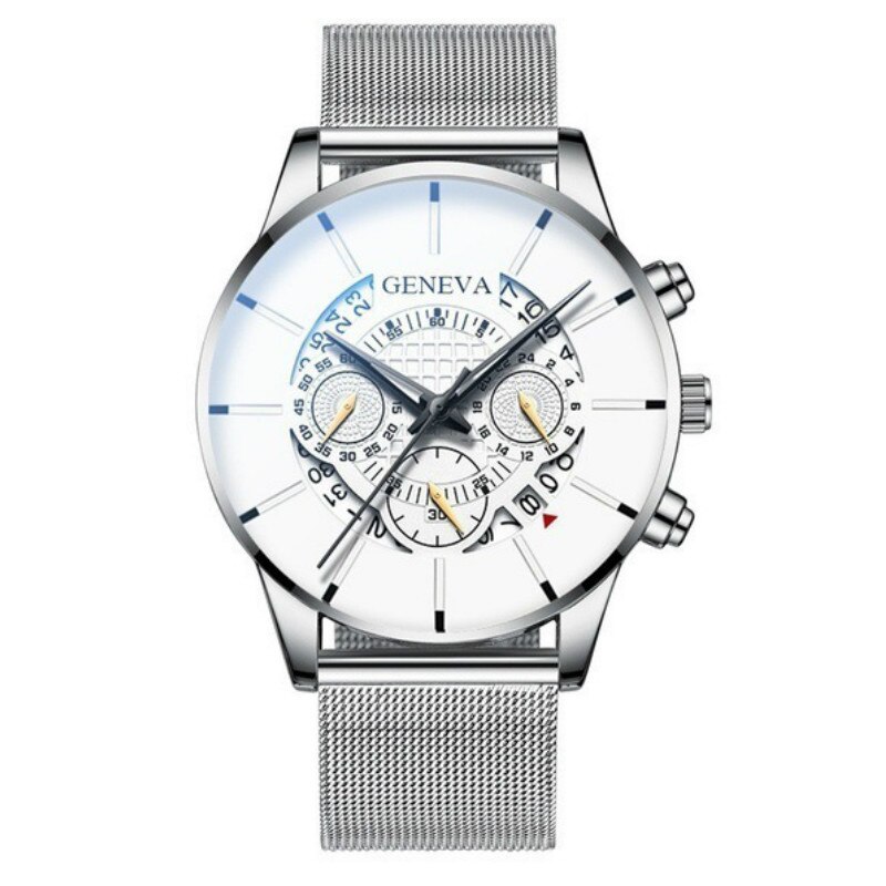 Les hommes de Style regardent le troisième oeil avec la montre-bracelet de de loisirs d'affaires de calendrier: 1