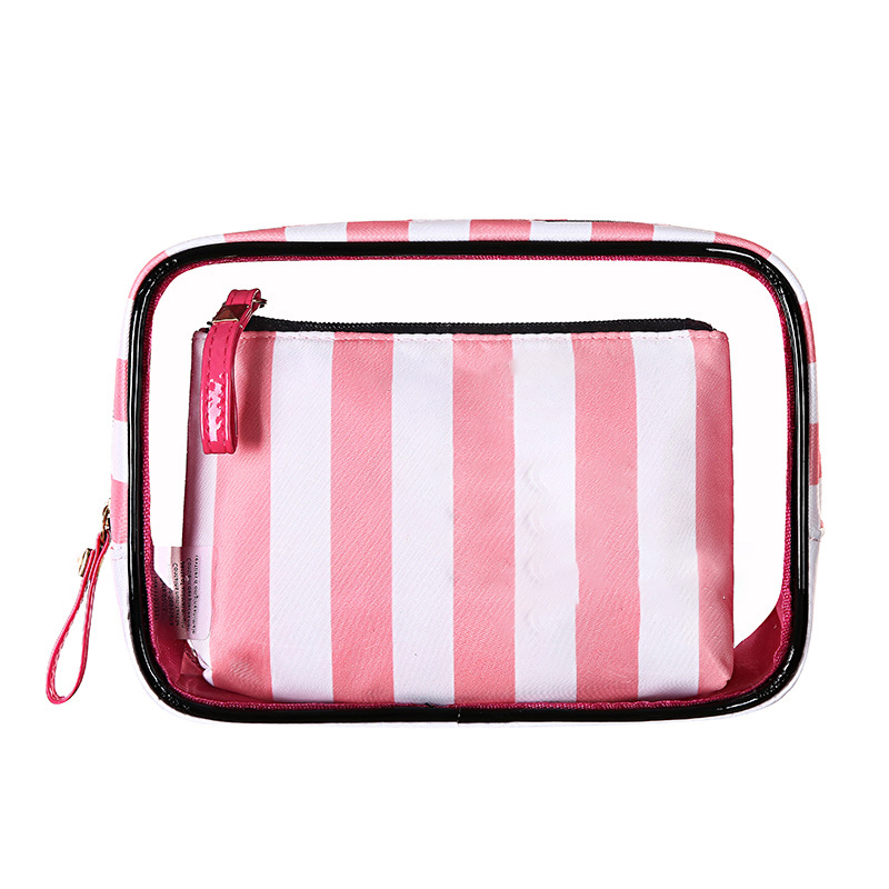 Pvc Transparante Make-Up Tas Travel Organizer Cosmetische Tas Roze Tas Mode Vrouwen Tas Waterdichte Tas Drie Zakken: 6