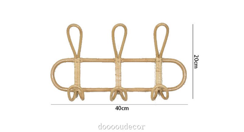 Rattan Wand Haken Kleidung Hut Hängen Haken Häkeln Nordic Vintage Tuch Halter Organizer Kleiderbügel Decor für Home Hotel Wohnheim Dekor: Car Hook