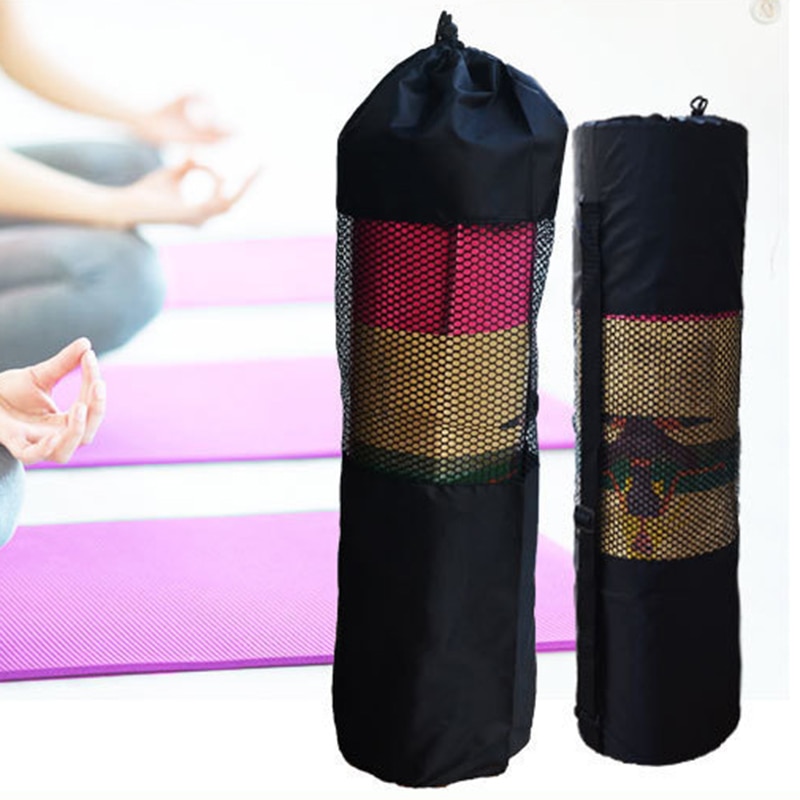 Zwarte Yoga Rugzak Yoga Mat Tas Waterdichte Rugzak Nylon Pilates Carrier Mesh Verstelbare Riem ASD88