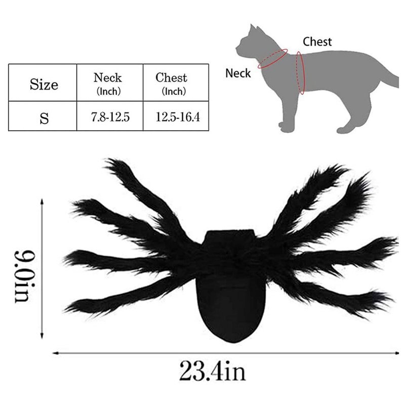 Disfraz de perro o gato de Halloween, disfraz de simulación de araña gigante, disfraz de Mascota, disfraz de Halloween, accesorio para mascotas, decoración para perros