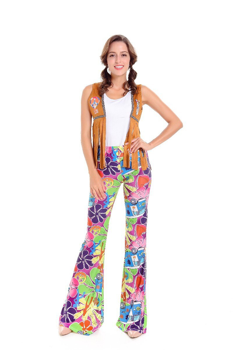 Disfraz Vintage Hippie de los años 50 para Halloween, ropa para Club nocturno, Bar, , escenario, cantantes de Hip Hop, ropa de actuación