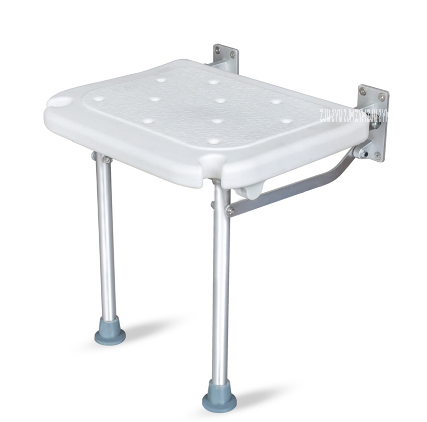 YC5301, Banco de asiento plegable sin barrera para ducha, taburete de baño de aleación de aluminio, taburete de pared, silla para la pared del baño con ranura para ducha