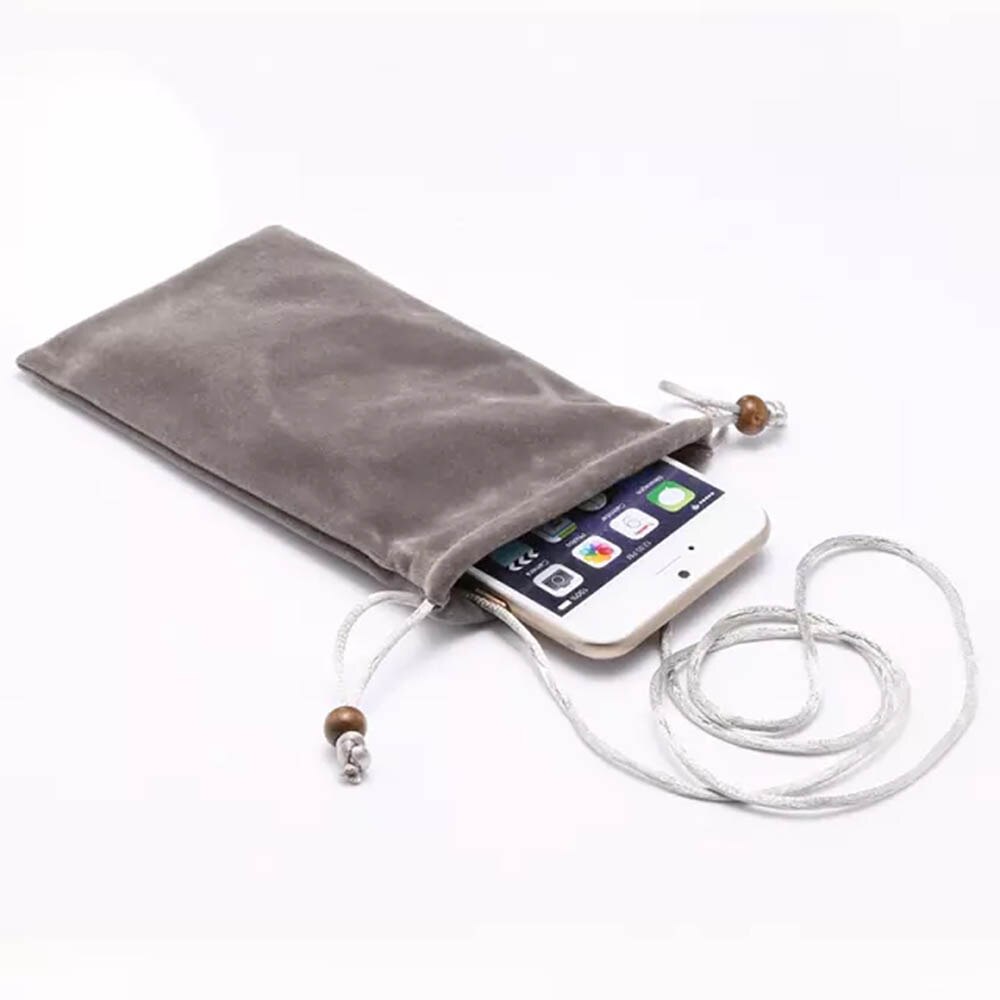 Bawełna aksamitna torba na telefon komórkowy torba na ramię torba na pasek portfel etui smycz na szyje torebka wypoczynek płócienna torba pasuje do 4.8-10 "telefon lub Pad: size XXX / gray