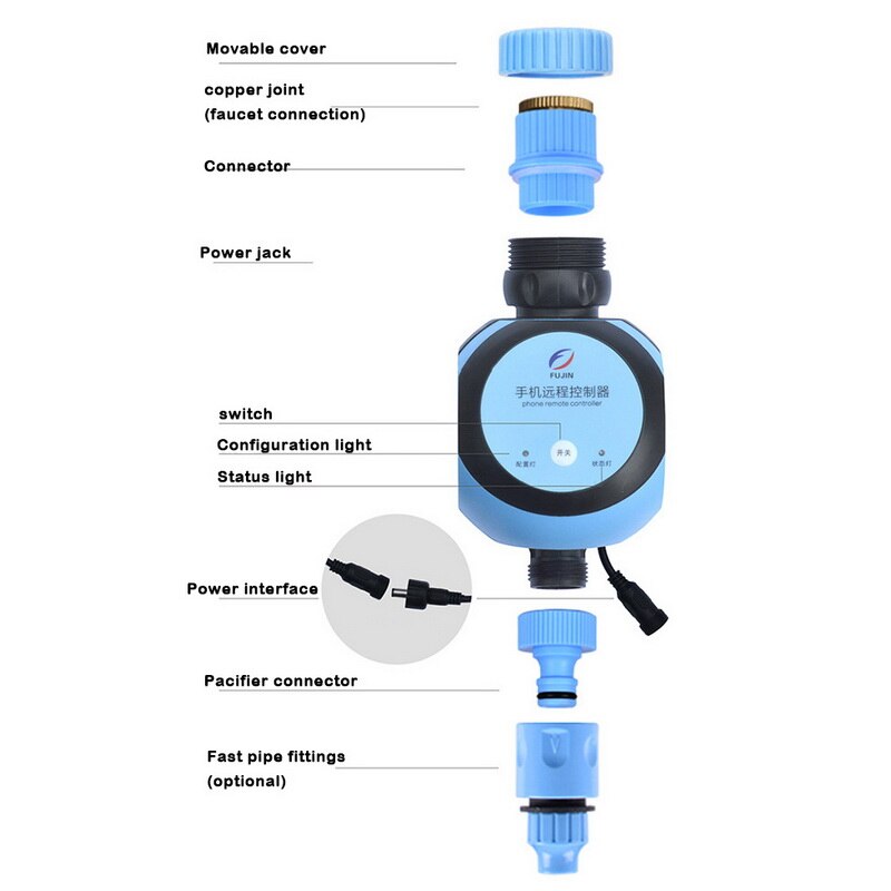 Wifi telefon fjärrkontroll trädgårdsvatten timers automatisk styrenhet vattning timer fjärr smart bevattning för hem trädgård