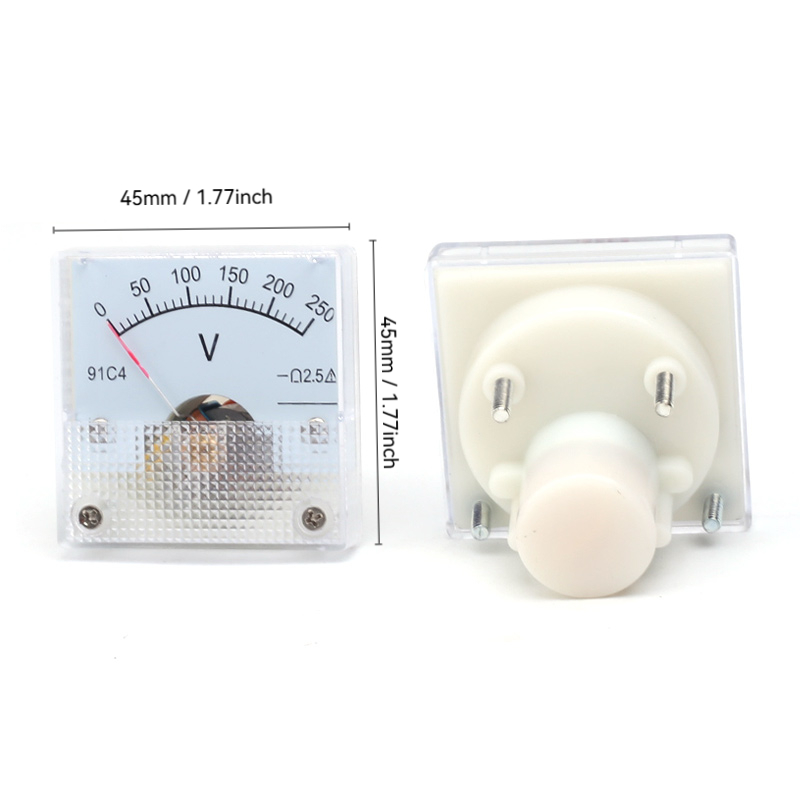 Gelijkstroomampèremeter 91c - 4 ampèremeter 1/2/3/5/10/20/30/50/100/200 av -voltmeter analoge paneelmeter mechanische wijzer 91c - 4 ampèremeter
