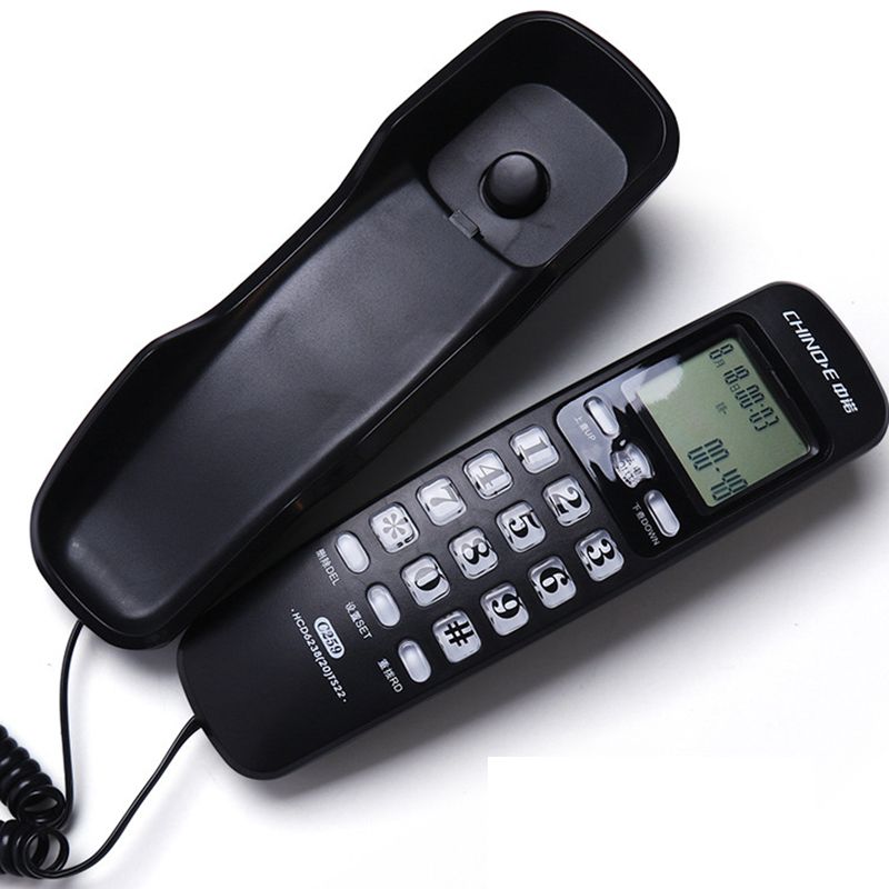 Téléphone portable mural DTMF/FSK, Mini téléphone fixe, maison, bureau, hôtel, appel entrant, identification, écran LCD, bureau