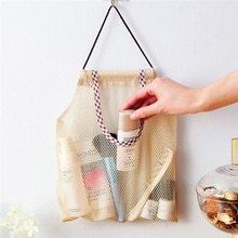 Mesh Vegetable Bags Reusable Fruit Bag Storage Bag for Shopping Kitchen Fruit Vegetable with Drawstring Kitchen Organizer