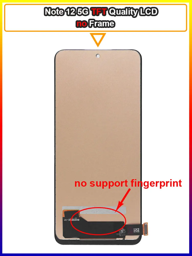 Pantalla LCD AMOLED de 6,67 pulgadas para Xiaomi Redmi Note 12 5G 22111317G pantalla táctil LCD para Redmi Note 12 5G 22111317I LCD con marco: Lino