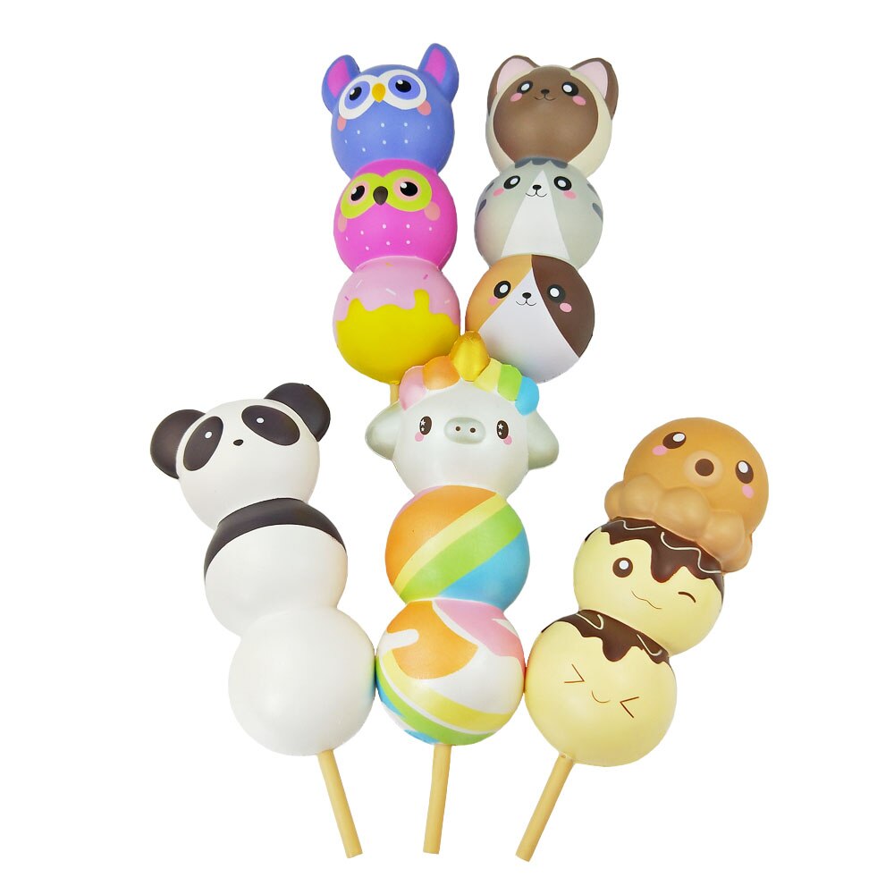 Punimaru Squishy Doll Ice Cream Popsicle Squeeze Toys Animal Cake Bread Slowly Rebound Decompression Release Kneading Toy