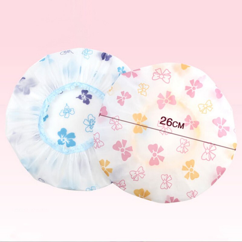 1 stk resuerbar brusebad hat tykkere badehætte vandtæt badeværelse tilbehør sødt mønster elastisk badehætte kvinder leverancer