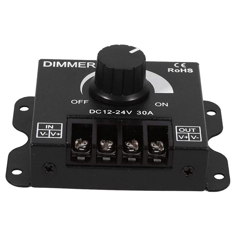 30A LED Dimmer DC 12V 24V 360W Adjustable Brightness Lamp Bulb Strip Driver