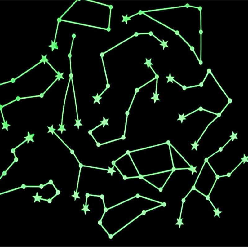 12 Stks/pak Constellation Stickers Glow In The Dark Speelgoed Voor Kinderen Lichtgevende Star Constellation Stickers Slaapkamer Sofa Fluorescerende