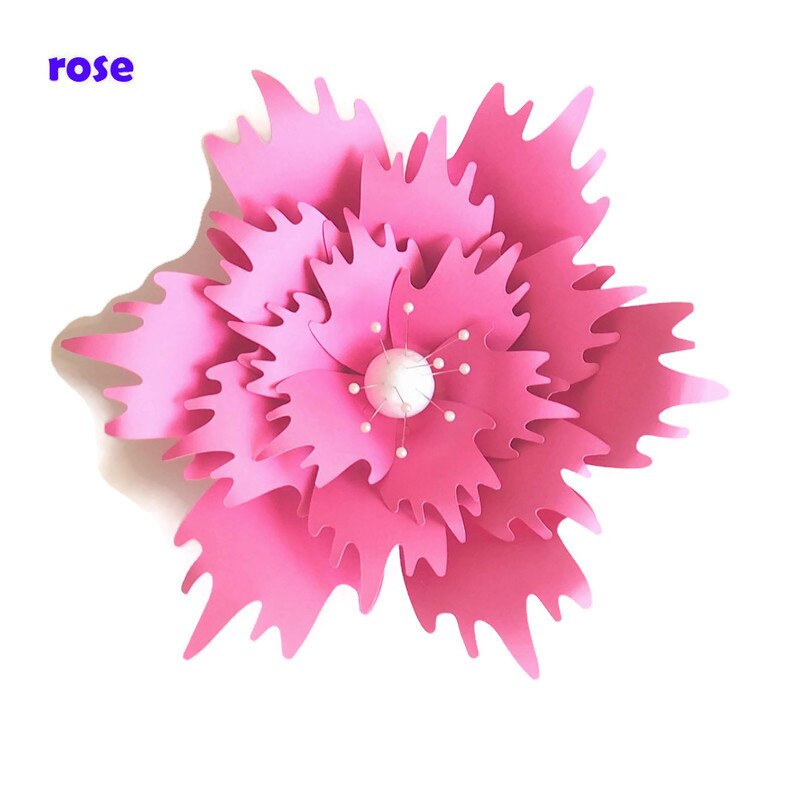 20CM Thick Cardstock Rose DIY Paper Flowers For Wedding & Event Backdrops Decorations Baby Nursery Wall Decor Video Tutorials