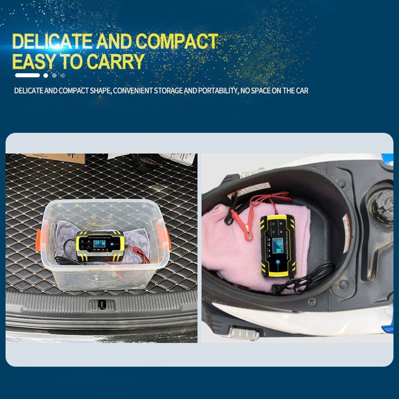 12V-24V 8A Volledige Automatische Auto Batterij Oplader Power Pulse Reparatie Laders Nat Droog Lood-zuur Batterij-Opladers Digitale Lcd Display