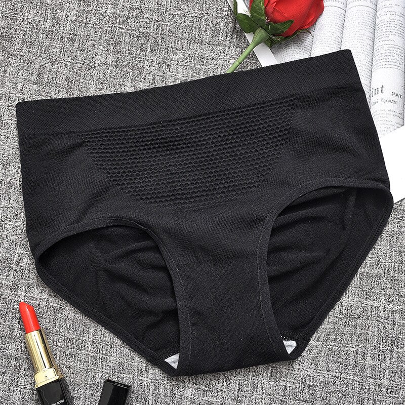 Leak Proof Menstrual Panties Women Pants Women Underwear Period Cotton Waterproof Briefs Plus Size Female Lingerie: Black