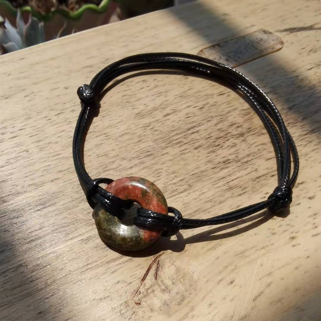 Brons Buis Armband Voor Mannen, Mannen Armband Met Feather Charm, Mannen Armband: A11