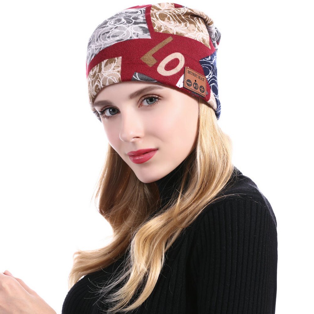 Gorro con cola de caballo compatible con Bluetooth, para mujer, especial con de cola de caballo para niña y mujer, sombreros de música manos libres