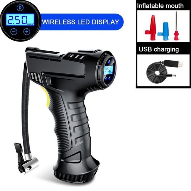 Handheld Air Pump Pumper Motorcycles Nozzle Plastic Portable Automatic: wireless