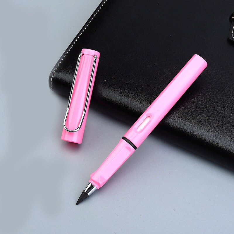 Technology Unlimited Writing Pencil No Ink Novelty Eternal Pen Art Sketch Painting Tools School Supplies Stationery: pink