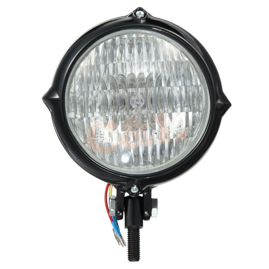 ZORBYZ Zwarte Koplamp Vintage Bates Stijl H4 Hoofd Licht Voor Harley Chopper Bobber Softail Custom