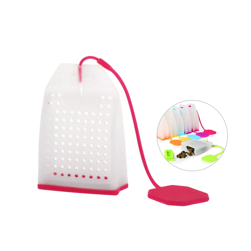 6pcs Silicone Reusable Tea Bag Tea Infuser Strainer Loose Leaf Filters Steeper for Tea Cups Mugs Teapots (Random Color): Red