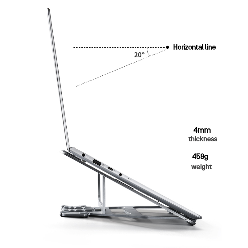 Llano Notebook Stand Foldable Aluminum Laptop Stand Folding AdjustableHolder Rack for Notebook Tablet Invisible Cooling Bracket