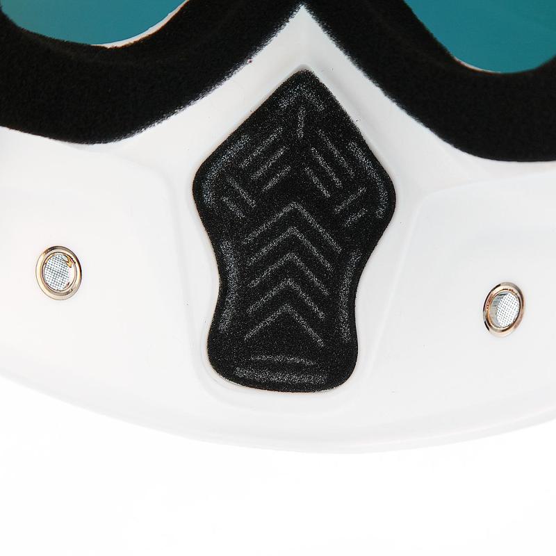 Removable Motorcycle Riding Racing Goggles Face Mask ATV MX Off-road Dirt Bike Windshield Glasses Skiing Snowboard Eyewear