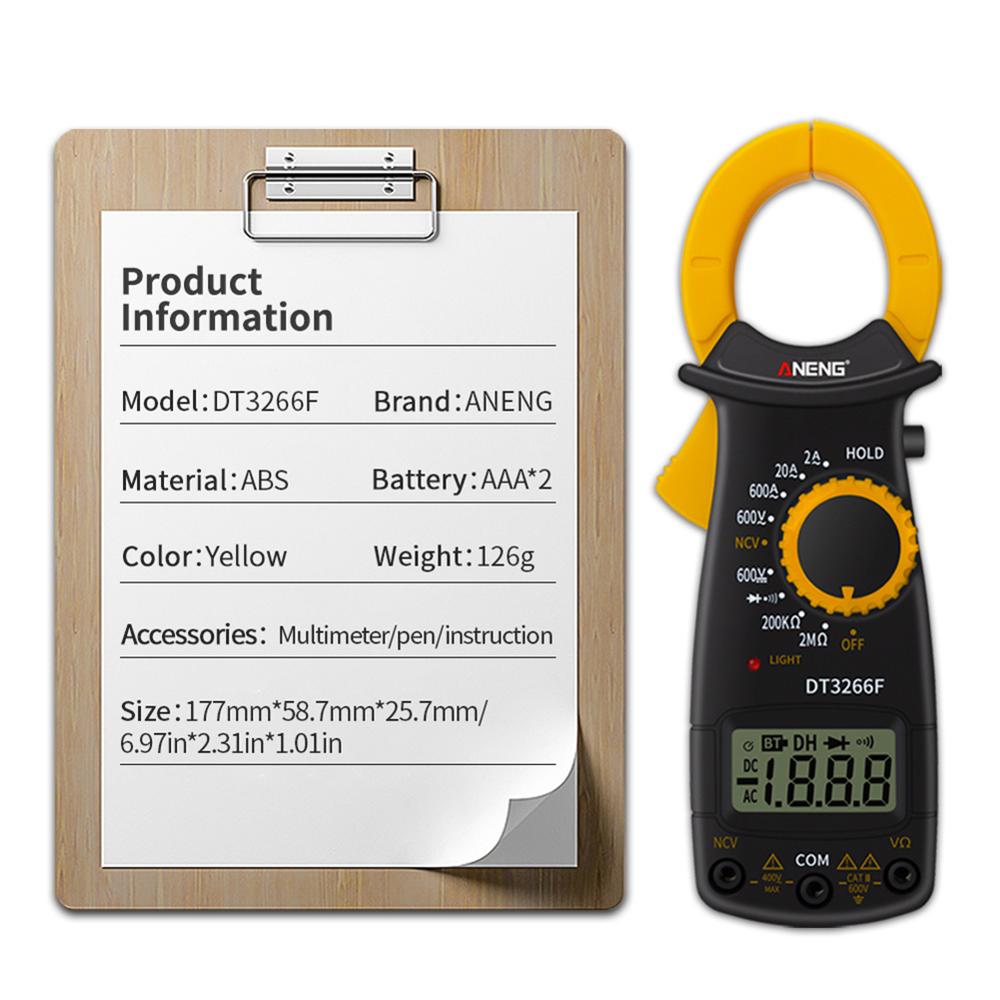 ANENG Digital Amper Clamp Meter Multimeter Current Clamp Pincers Voltmeter Ammeter Ohm Current Voltage Tester Electrical Tester