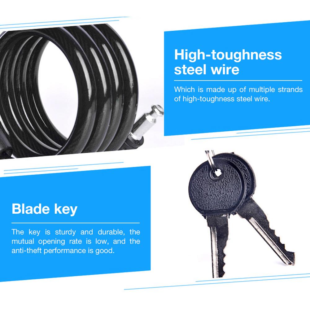 1.2M Bike Bicycle Steel Cable Lock Anti-theft Lock Candado Bicicleta MTB Road Wire Safe Lock Riding Accessories