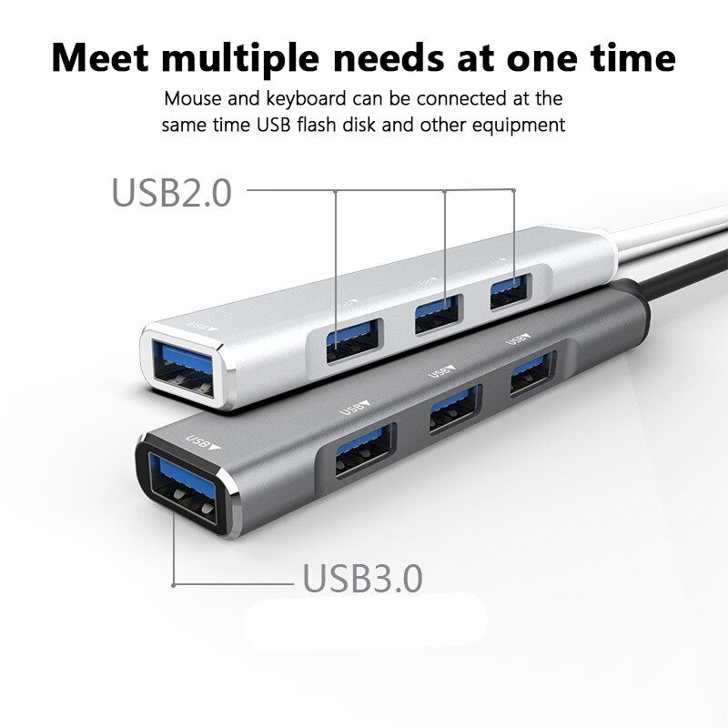 UTHAI SRJ Aluminum Alloy USB3.0/type-c Splitter 5 in 1/4 in 1 Docking Hub with Card Reader TF/SD USB3.0*1/2.0*3