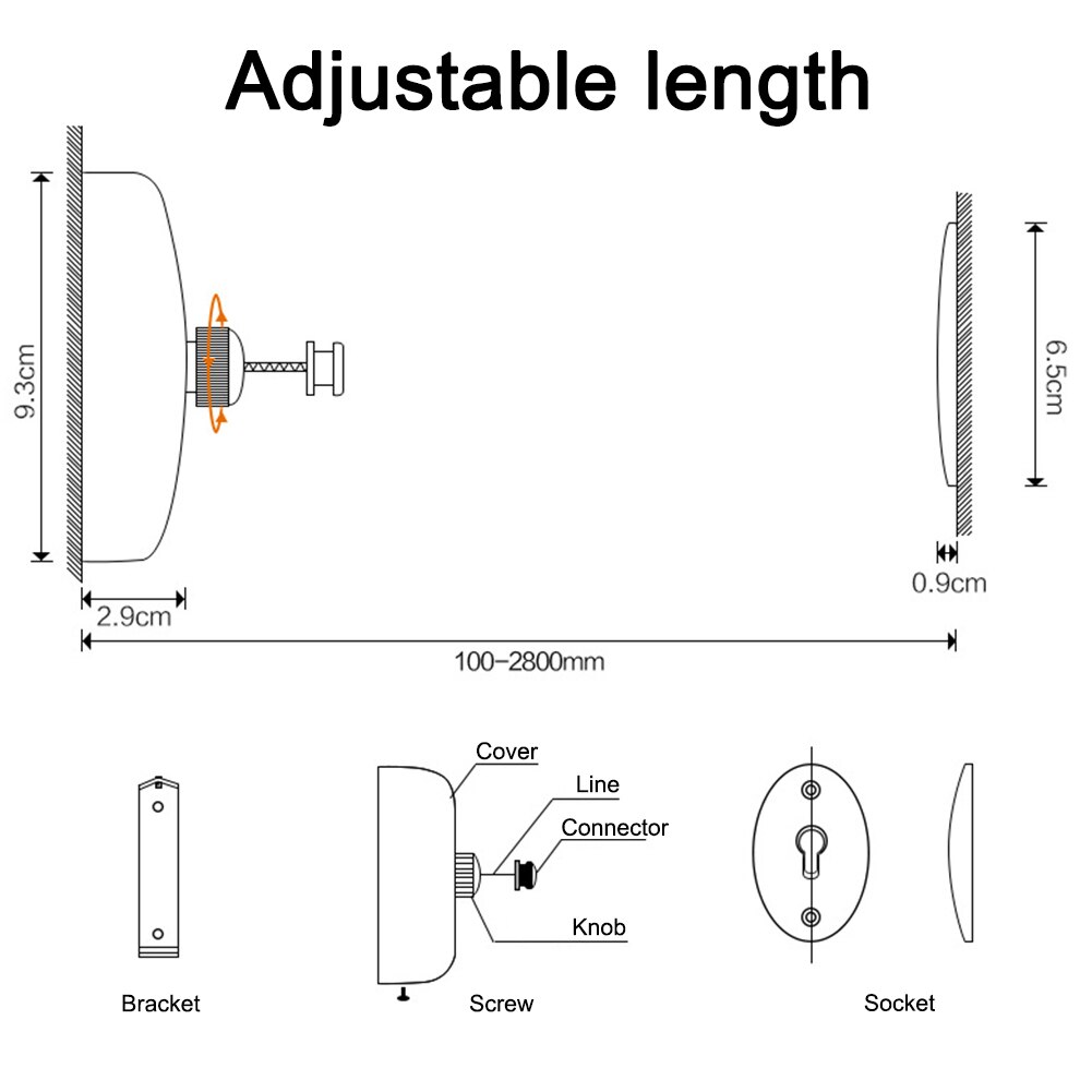 Retractable Clothesline 2.8 Meters Stainless Steel Clothes Drying Line Home Hotel Travel Clothes Dryer Organiser Laundry Hanger