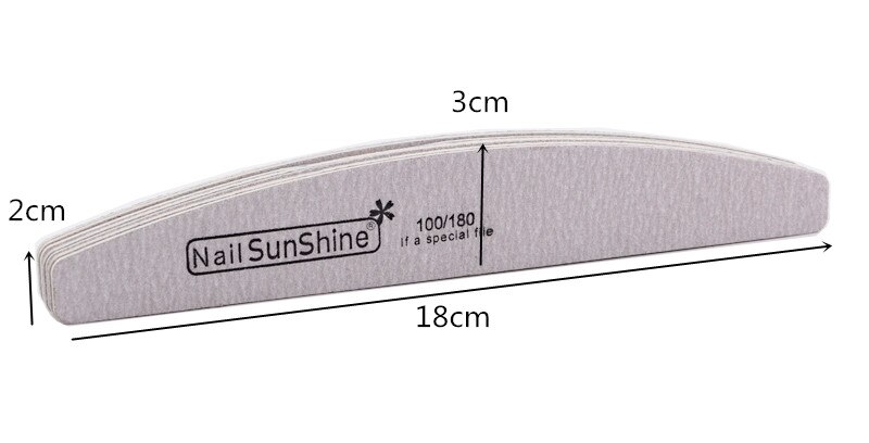 25 stks Nail File Buffer Grijs Nail Sunshine Nail Benodigdheden voor Professionals 100/180 Grit Schuren ultradunne Salon Art gereedschap