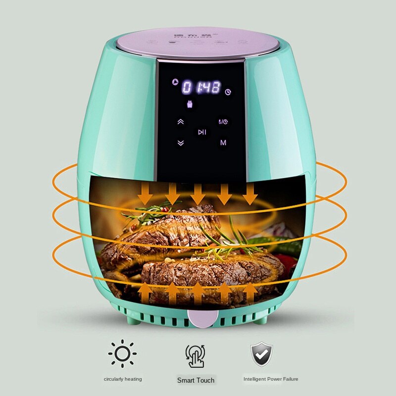 Air Deep-Fried Pot Household Automatic Oil-Free Multi-Function Deep Frying Pan Deep-Fried Pot Machine