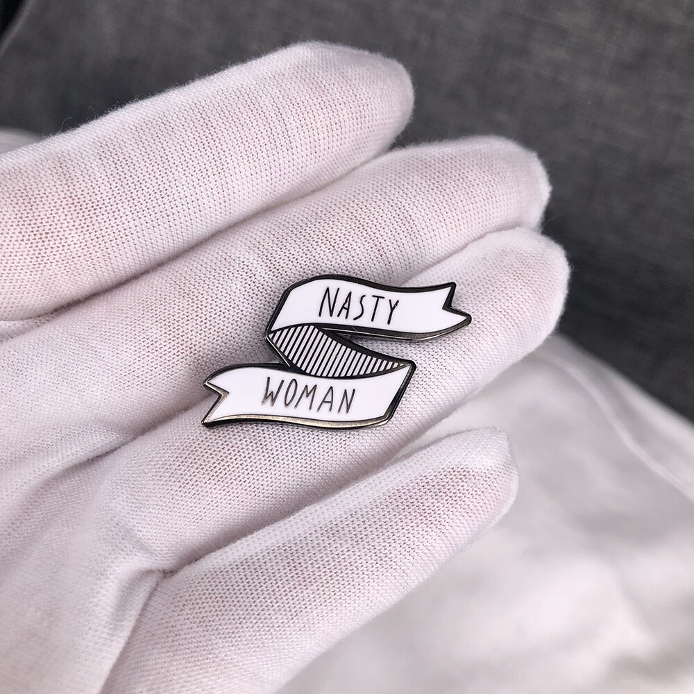 Nasty Vrouw Revers Pin Feministische Mensenrechten Feminisme Art Broche