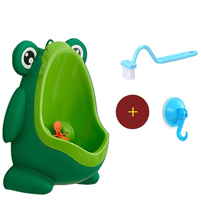 Baby Boy Wall-Mounted Hook Frog Potty Toilet Training Frog Stand Vertical Urinal Penico Pee Infant Toddler Bathroom Frog Urinal: Ivory
