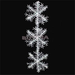 3 stuks/partij 11cm kerstversieringen witte sneeuwvlokken plastic kerst sneeuwvlok boom raam kerstversiering voor thuis
