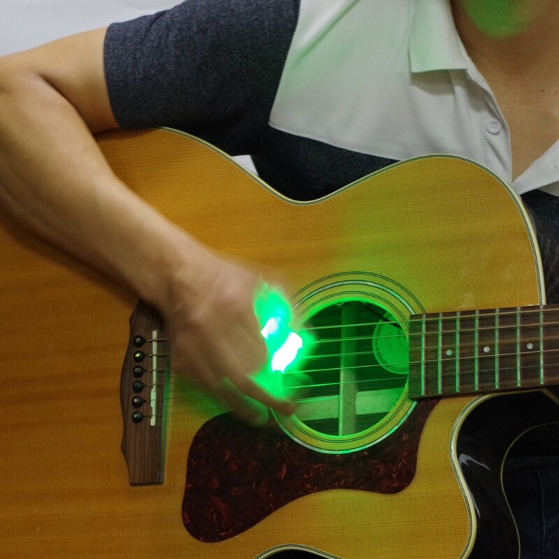 Rockhouse-púa de guitarra LED con luz, No necesita carga, accesorio para guitarra