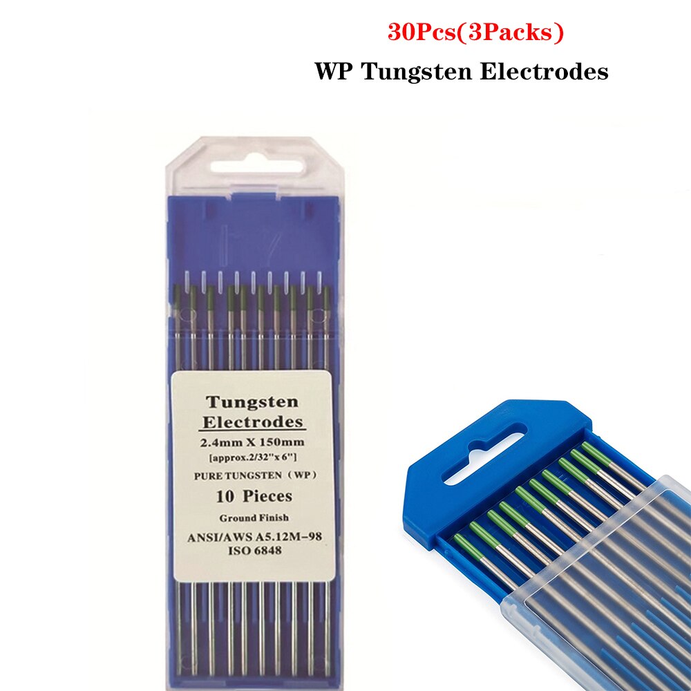 Fil à souder en tungstène pur, électrodes WP, Rod1.0 2.0 1.6 2.4 3.0 3.2 4mm * 150mm, magnésium Aluminium pour torche Tig, 30 pièces