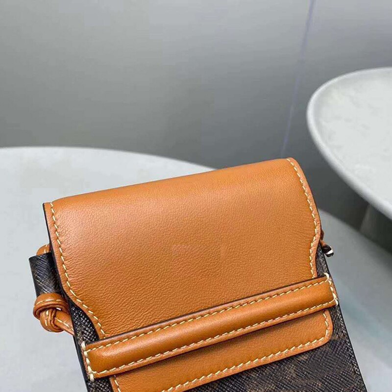 F03 Luxury Brand CL PU Leather Handbag Mini Universal 6.7inch For Iphone 11 12 Phone Bag Card Wallet Purse Women Crossbody Pouch: F03-1