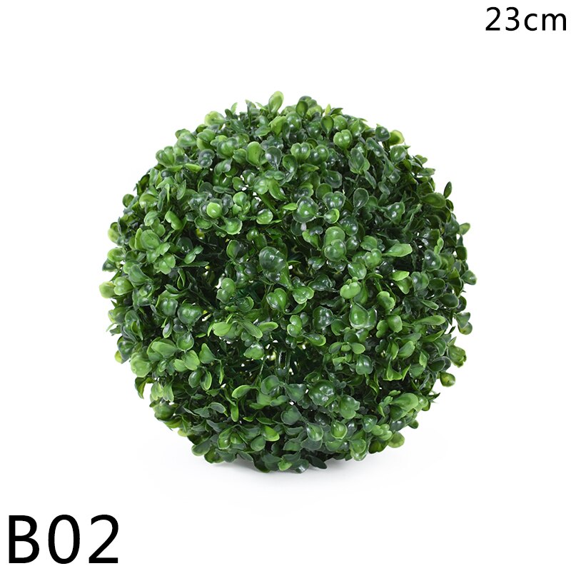 Simulation Green Plant Topiary Ball Grass Ball Faux Boxwood Decora Balls for Yard Balcony Garden Wedding Home Décor Green Plant: B02-23cm
