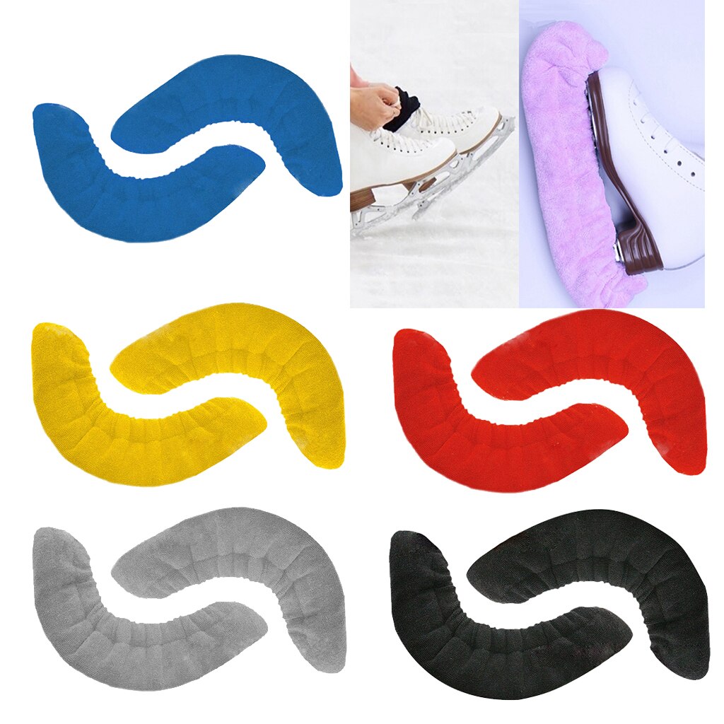 Ice Hockey Figure Skate Soakers Soft Toweling Blade Covers Guards Protector