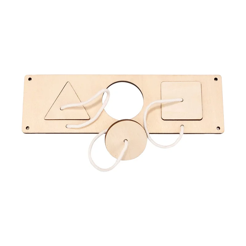 DIY Busy Board Montessori Air Dalloon Carriage Door Educational Toy Wood Chip Graphic Pairing Wooden Part For Childre