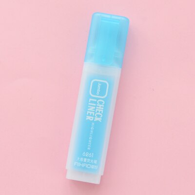 6pcs/pack Fluorescent Highlighter Marker Multi-Color Highlighter Pen Marker Paint Pens Set Stationery Office School Supplies: Blue 6pcs