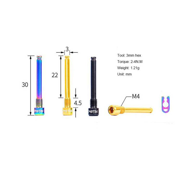 2 stücke Bike Hydraulische Bremse Stecker Mit Sicherungsring Titan Alloy Fixed Schrauben für Shimano XT XTR Für Sram XX Fahrrad bremse Stecker Teile