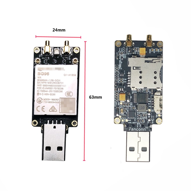 JINYUSHI pour BG96/BG96MA-128-SGN NB/EGPRS/CAT-M/eMTC carte de développement USB module NBIoT Dongle positionnement GPS à distance