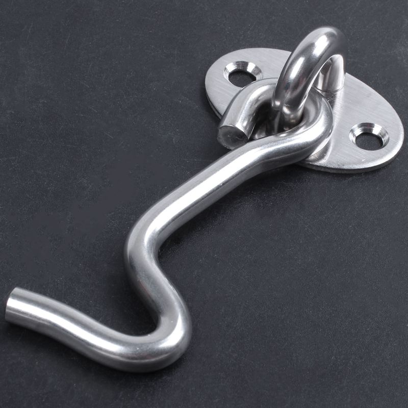 75mm 3 Inch Long Door Window Catch Eye Cabin Hook Fasteners 2 Pcs
