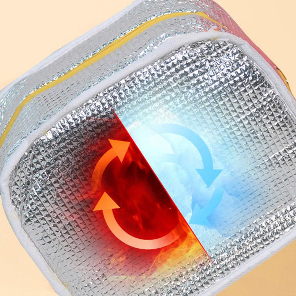 Lunch Bag Oxford Cloth Lunch Bag Insulated Lunch Box Bag with Leakproof Aluminium Foil Lining Mouth with Zipper