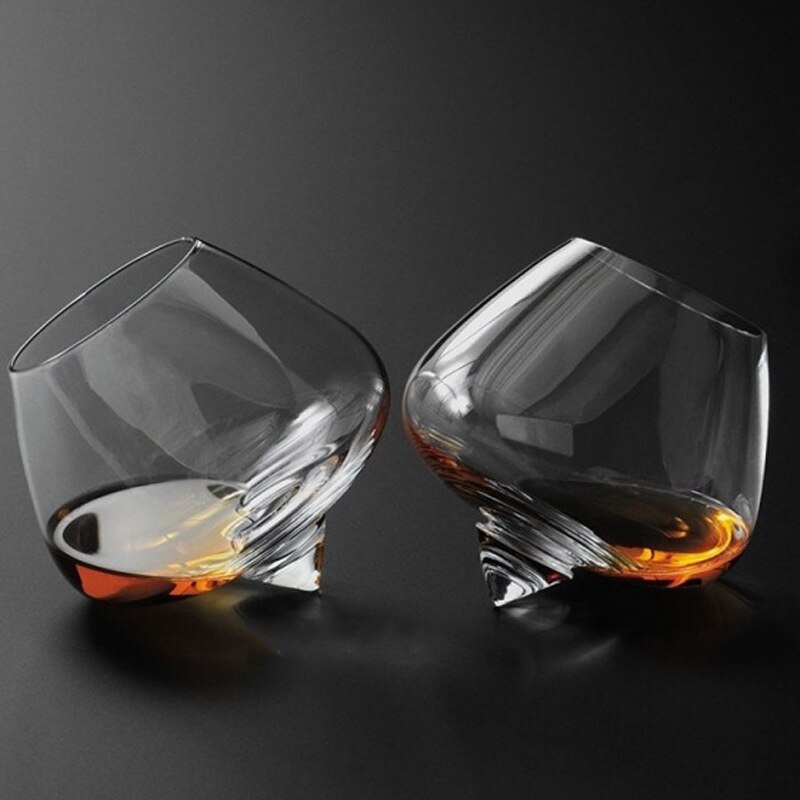 Normann Copenhagen Rocking Whiskey Crystal Glass Cinon Roly-poly Wine Cup Tumbler Liquor Cognac Martell XO Whisky Brandy Snifter